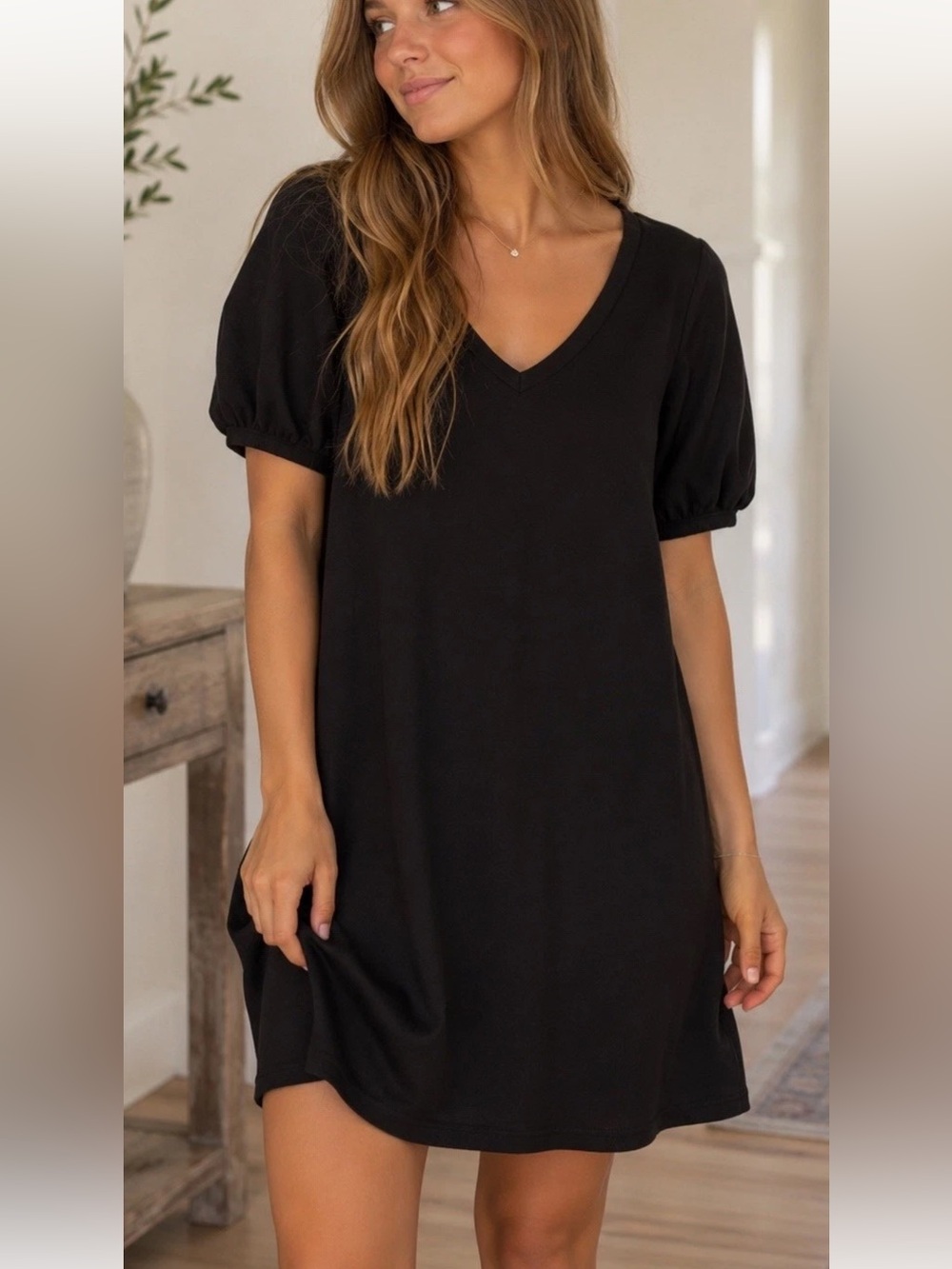 Velvet By Graham and Spencer Anthropologie Black Knit Dress S Small Minimalist